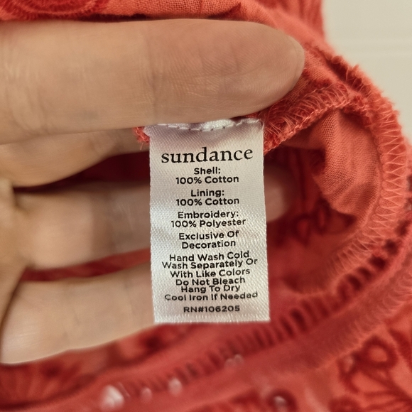 New Sundance Eyelet Flowy Aline V-neck Dress Large - Picture 6 of 6